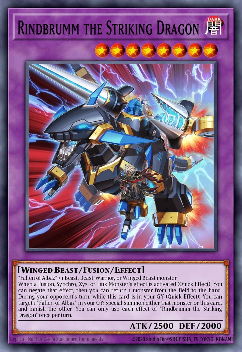 Carte Yu-Gi-Oh! Rindbrumm the Striking Dragon #049 — THE CHRONICLES DECK: The Fallen & The Virtuous (All-Foil Edition)