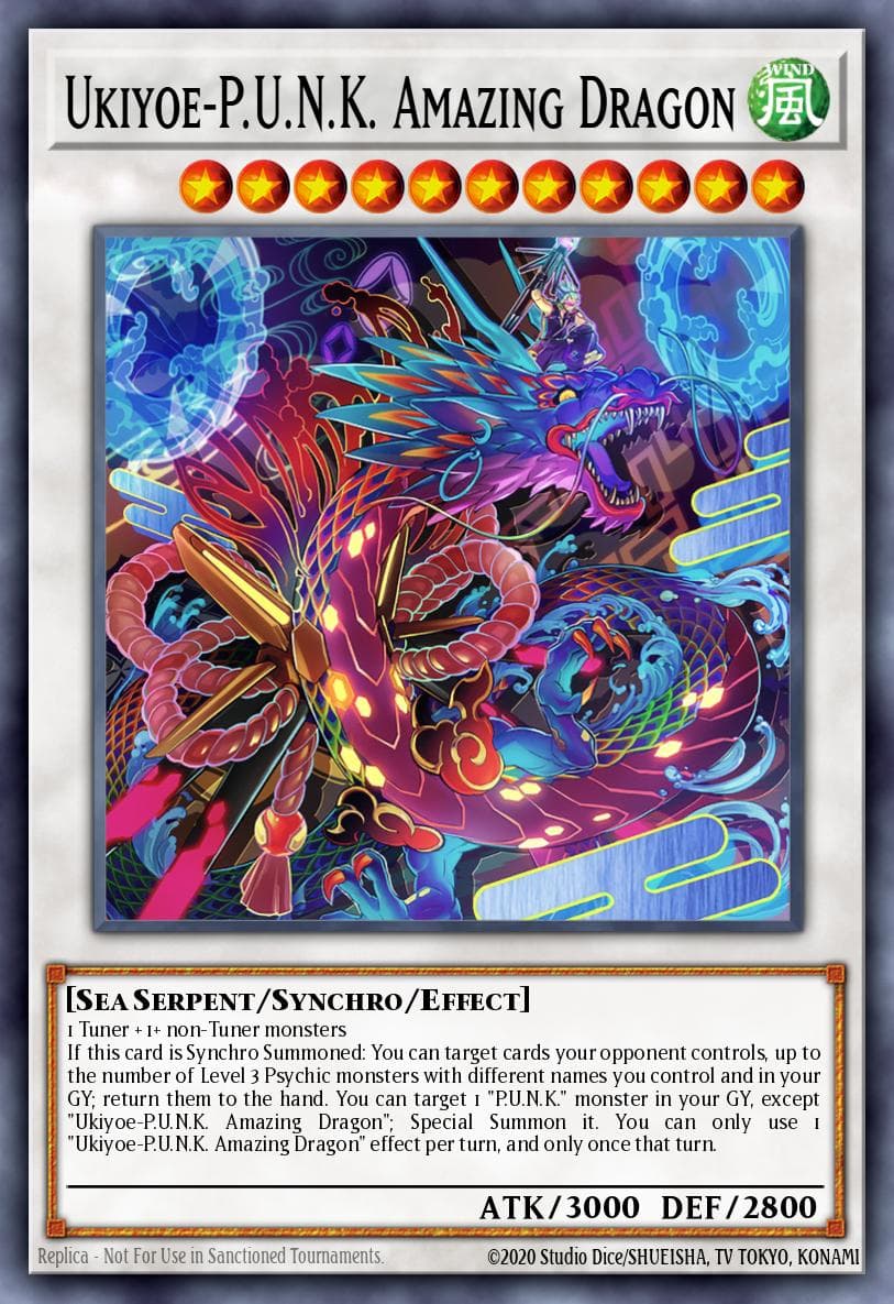 Carte Yu-Gi-Oh! Ukiyoe-P.U.N.K. Amazing Dragon #075 — Battles of Legend: Monstrous Revenge