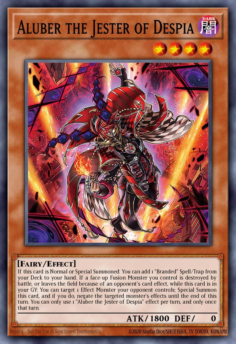 Carte Yu-Gi-Oh! Aluber the Jester of Despia #003 — THE CHRONICLES DECK: The Fallen & The Virtuous (All-Foil Edition)