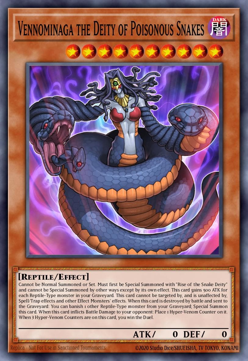 Carte Yu-Gi-Oh! Vennominaga the Deity of Poisonous Snakes #041 — Ancient Guardians