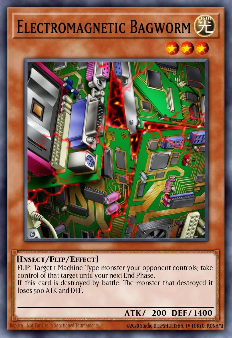 Carte Yu-Gi-Oh! Electromagnetic Bagworm #100 — Battle Pack 3: Monster League