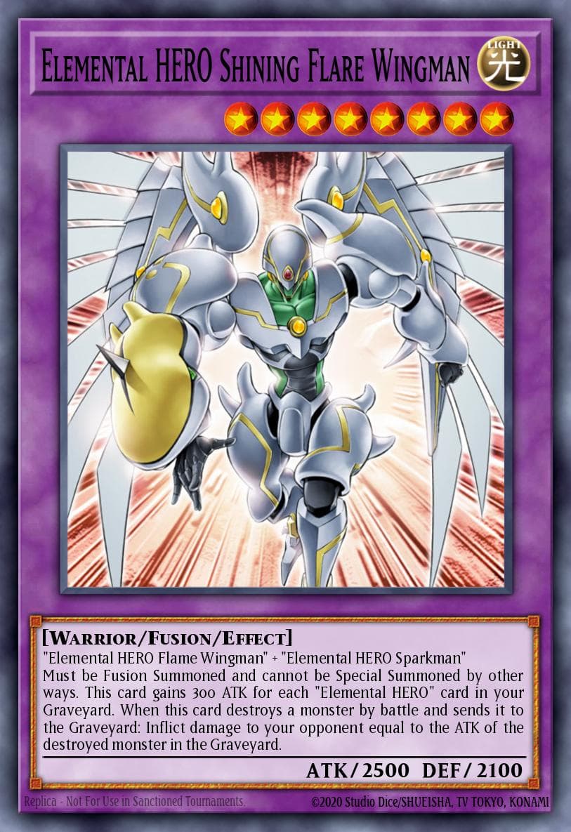 Carte Yu-Gi-Oh! Elemental HERO Shining Flare Wingman #139 — Battles of Legend: Chapter 1