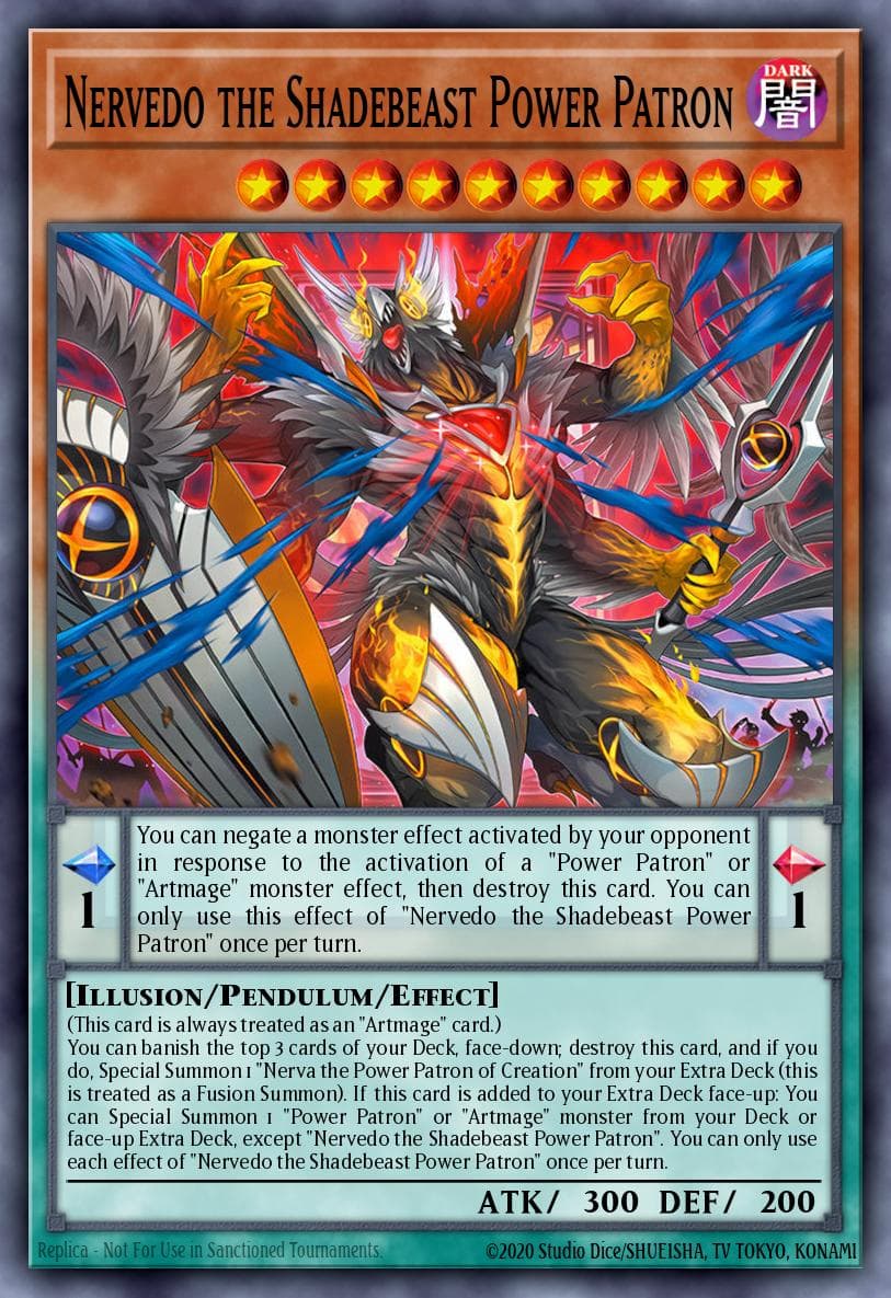 Carte Yu-Gi-Oh! Nervedo the Shadebeast Power Patron #011 — Blazing Dominion