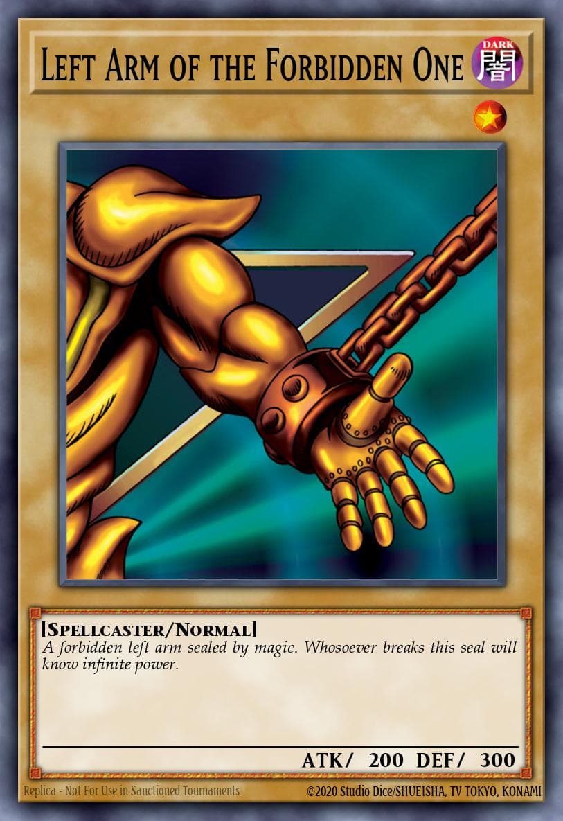 Carte Yu-Gi-Oh! Left Arm of the Forbidden One #105 — Battles of Legend: Crystal Revenge