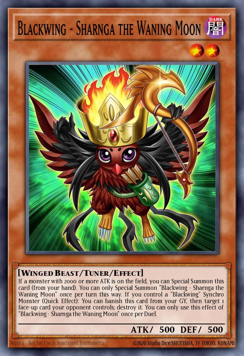 Carte Yu-Gi-Oh! Blackwing - Sharnga the Waning Moon #039 — Battles of Legend: Monstrous Revenge