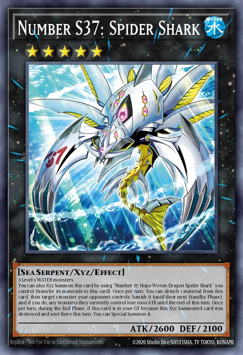 Carte Yu-Gi-Oh! Number S37: Spider Shark #037 — Battles of Legend: Monster Mayhem
