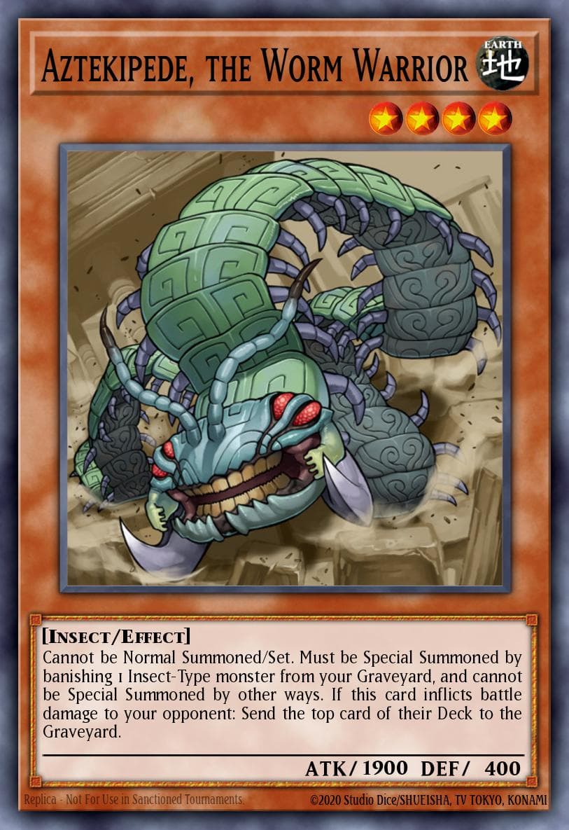 Carte Yu-Gi-Oh! Aztekipede, the Worm Warrior #041 — Battle Pack 3: Monster League