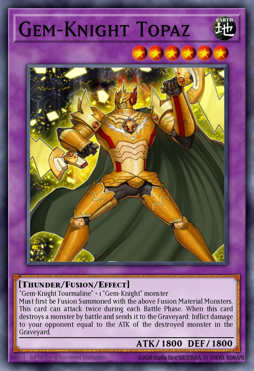 Carte Yu-Gi-Oh! Gem-Knight Topaz #138 — Battles of Legend: Monster Mayhem