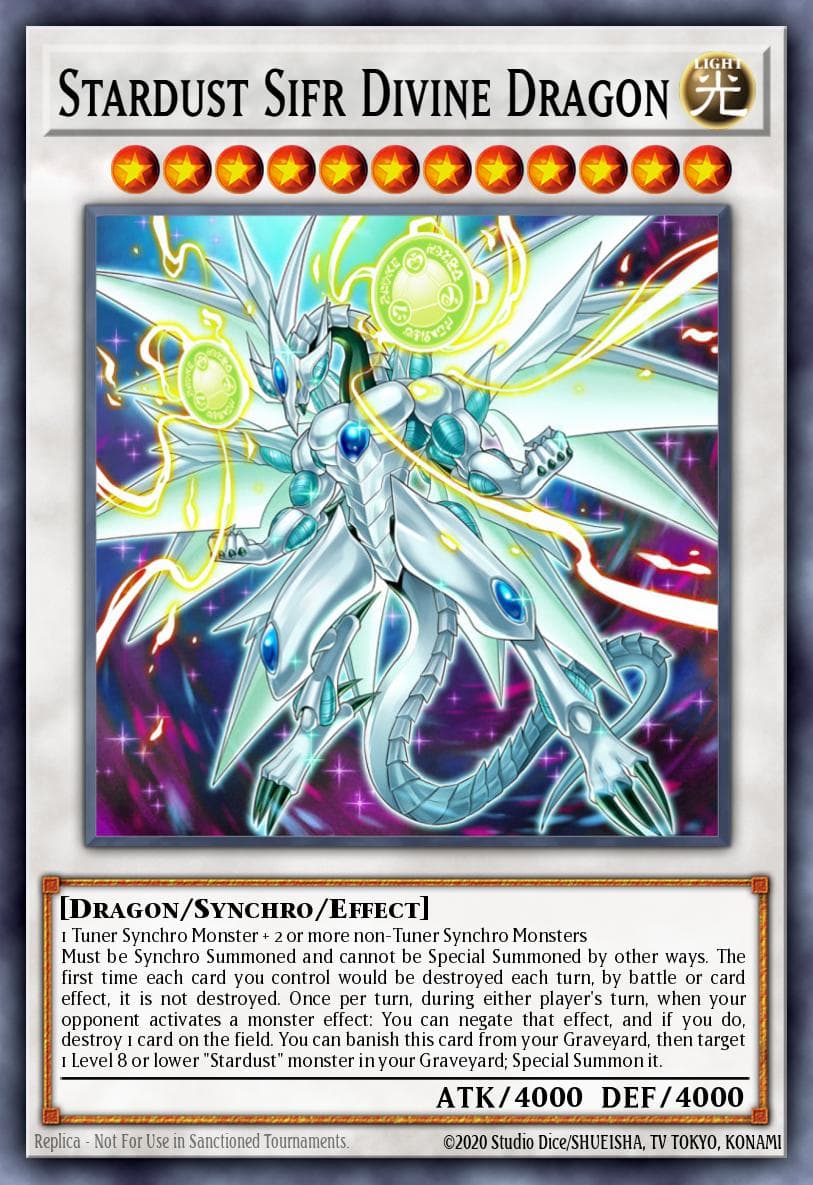 Carte Yu-Gi-Oh! Stardust Sifr Divine Dragon #151 — Battles of Legend: Monster Mayhem