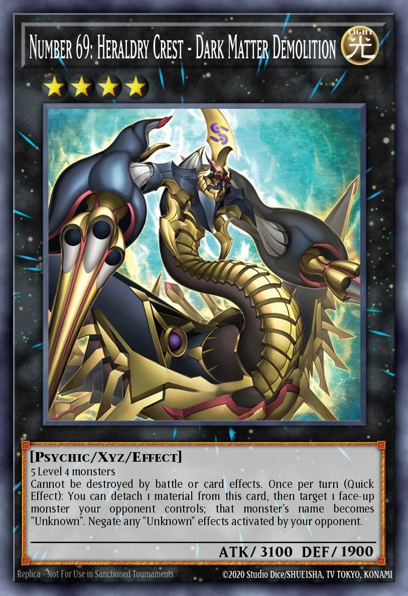 Carte Yu-Gi-Oh! Number 69: Heraldry Crest - Dark Matter Demolition #046 — Alliance Insight