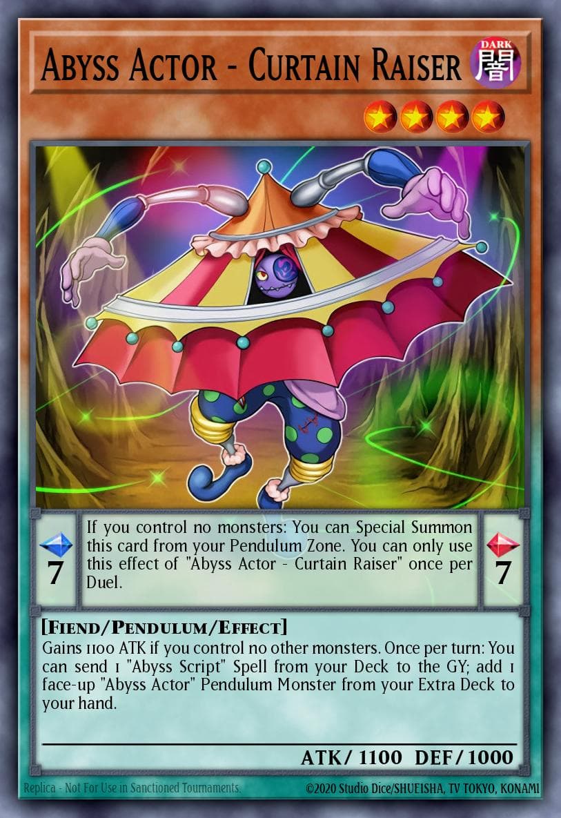 Carte Yu-Gi-Oh! Abyss Actor - Curtain Raiser #012 — Battles of Legend: Light's Revenge
