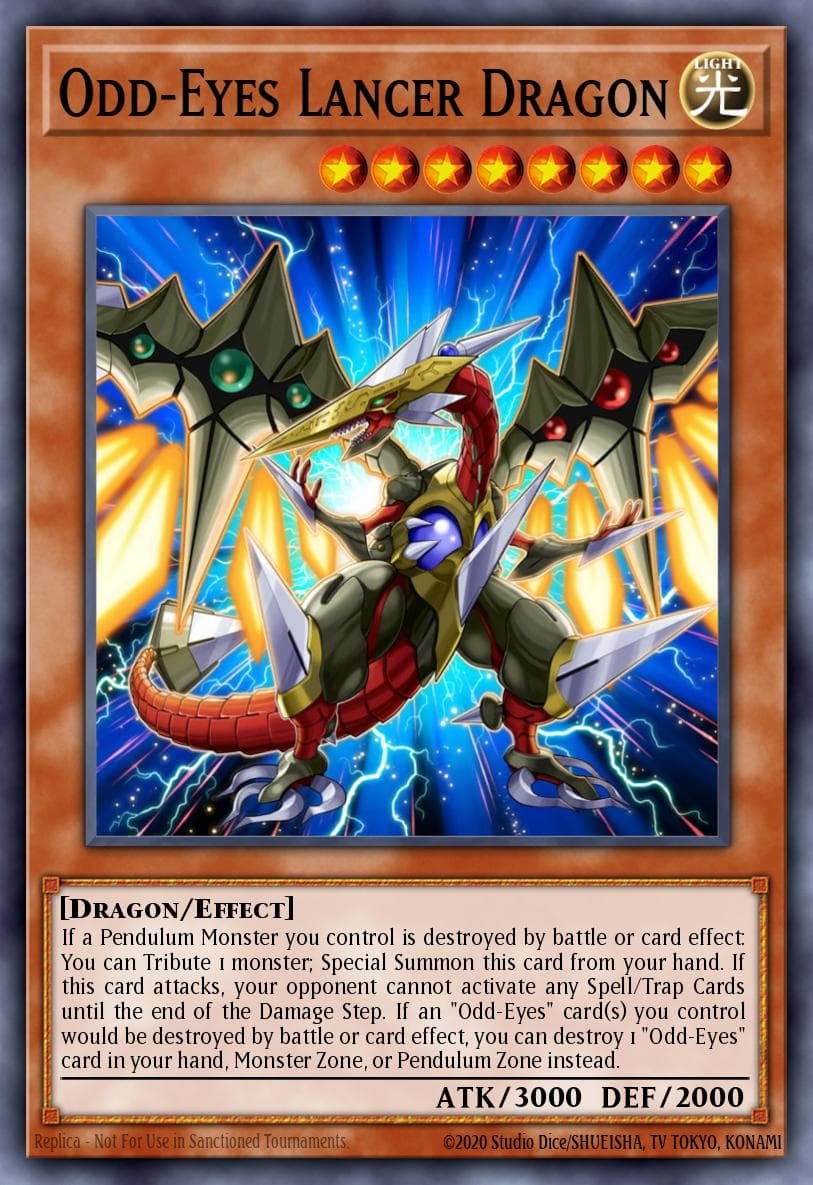 Carte Yu-Gi-Oh! Odd-Eyes Lancer Dragon #001 — Battles of Legend: Light's Revenge